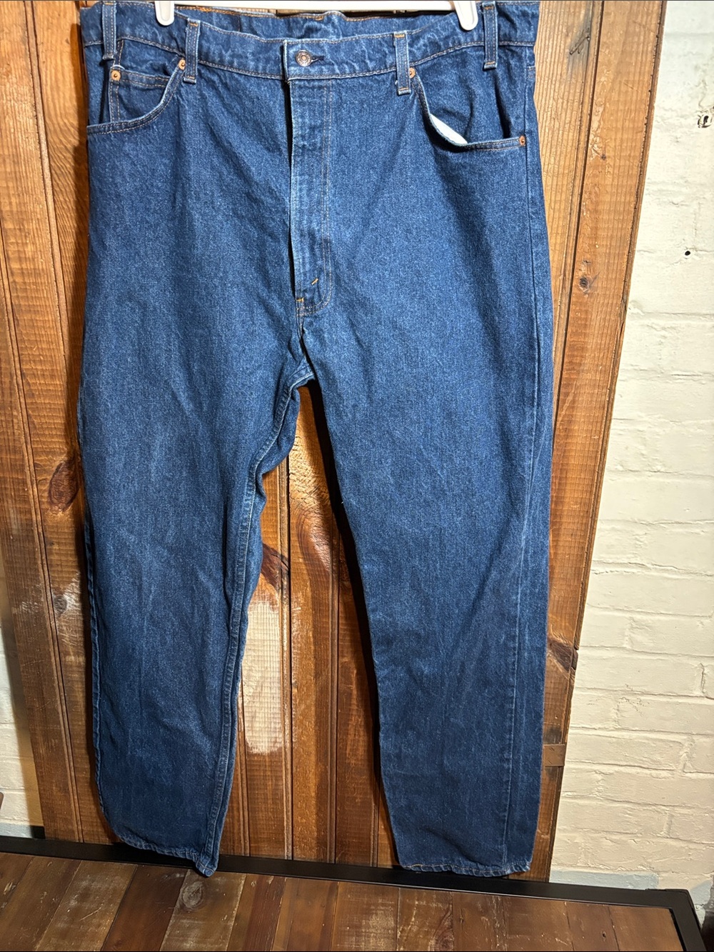 Vintage Orange Tab Men's Levi’s Denim Jeans in Dark Blue